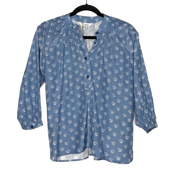 Tucker The Combo Classic Blouse Bazaar Batik in Silk Cotton  Floral Top - Picture 1 of 8